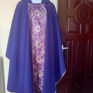 Purple Priestly Chasuble - Liturgical Vestment for Advent and Lent