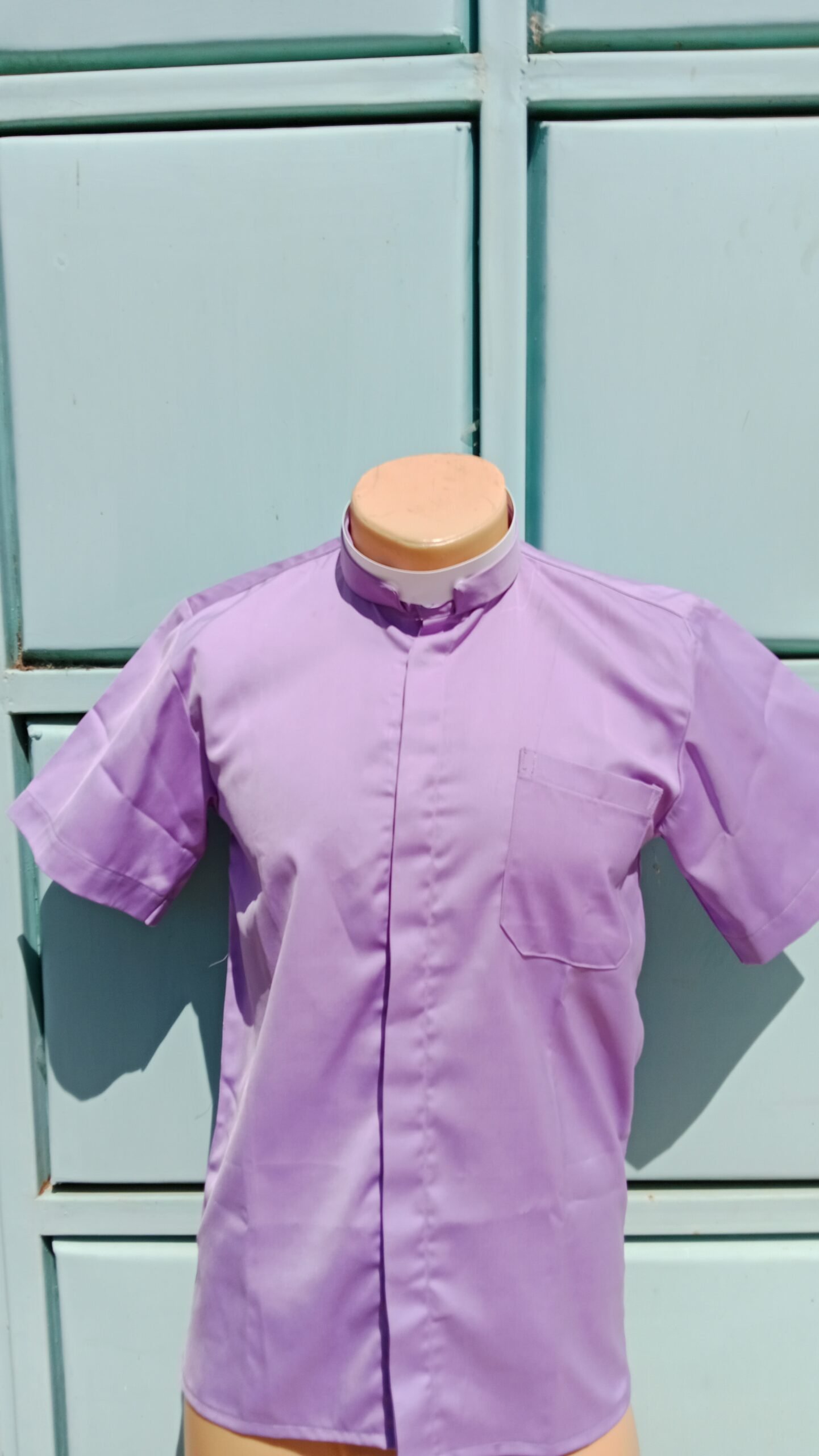 Short-Sleeve Tab-Collar Shirt