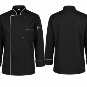 Premium Black Double-Breasted Chef Coat