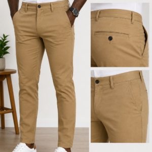 Men's Classic Khaki Chino Trousers