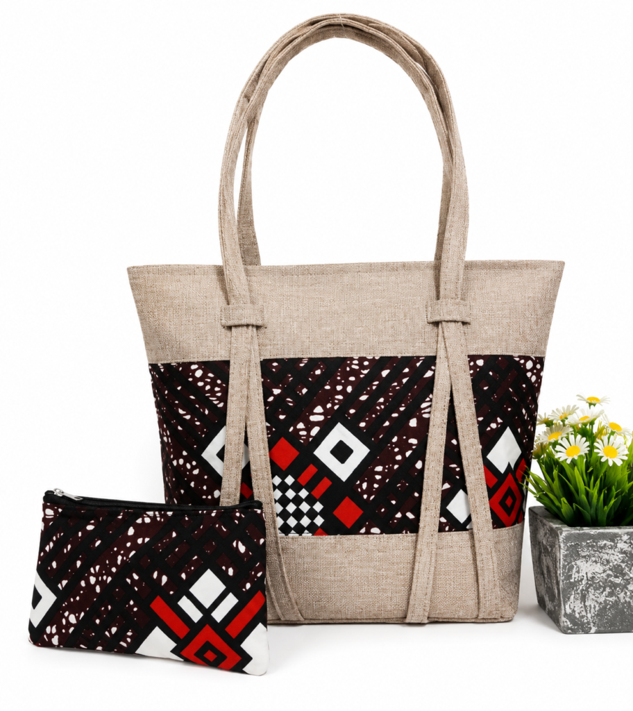 Heritage Geo Tote Bag & Pouch Set