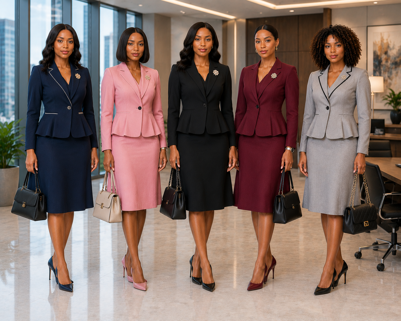 Ladies' A-Line Skirt Suits