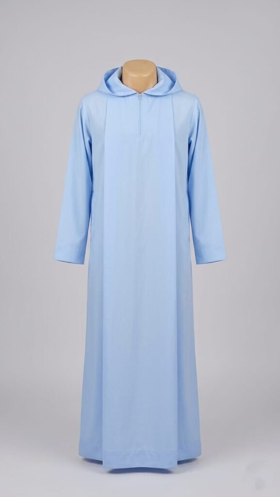 Altar Serve Alb with a Fold-Over Collar