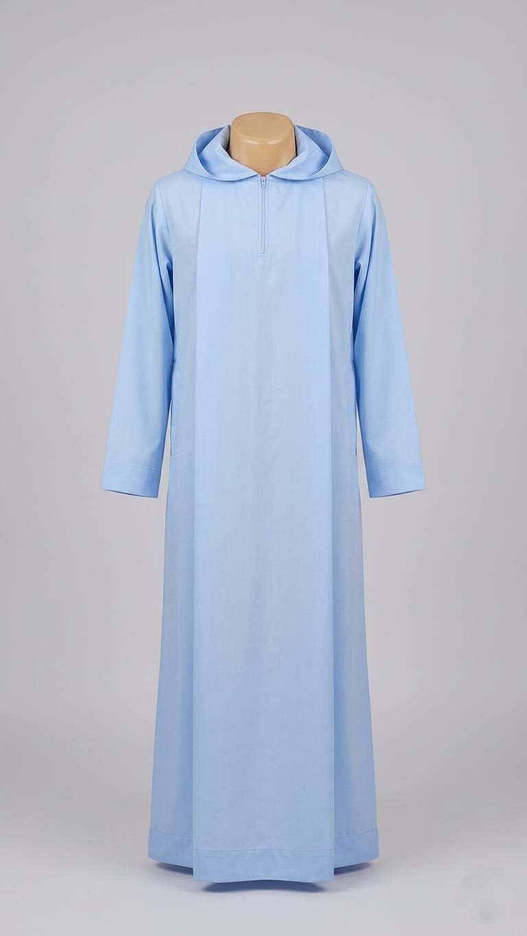 Altar Serve Alb with a Fold-Over Collar