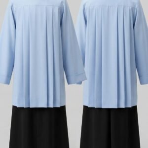Black Cassock with White Pleated Surplice