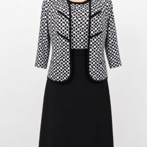 Ladies' 2-Piece Printed Jacket Dress Suit