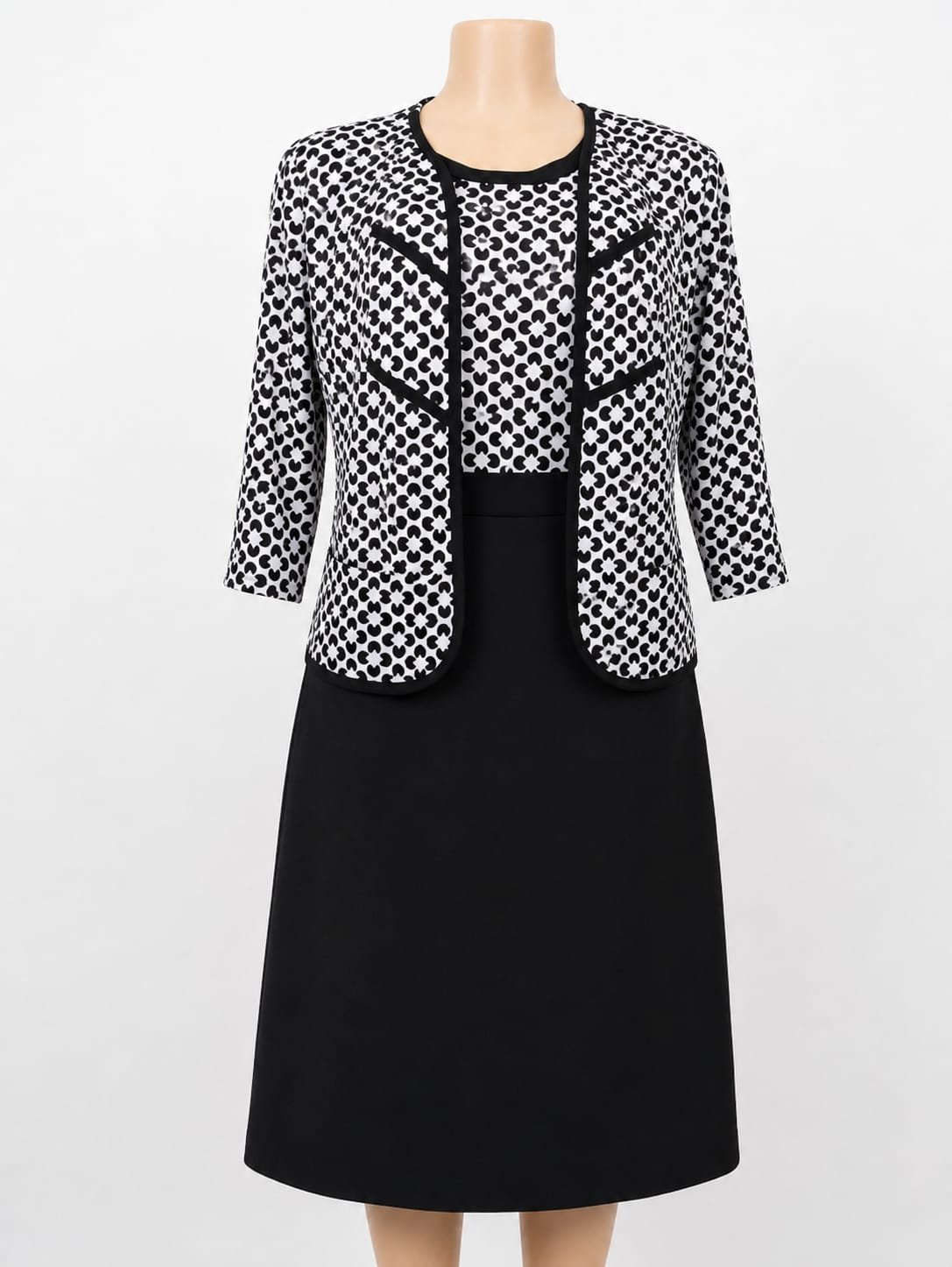 Ladies' 2-Piece Printed Jacket Dress Suit
