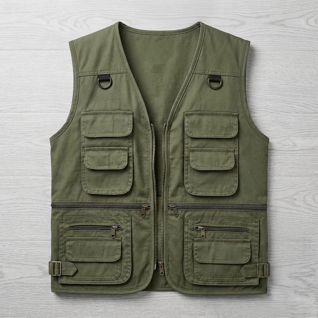 Men's Outdoor Utility Vest – Olive Green