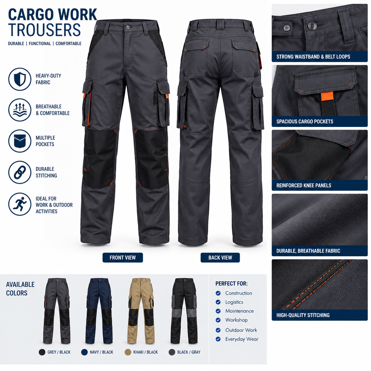 Cargo Work Trousers